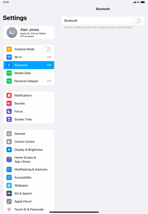 Press the indicator next to 