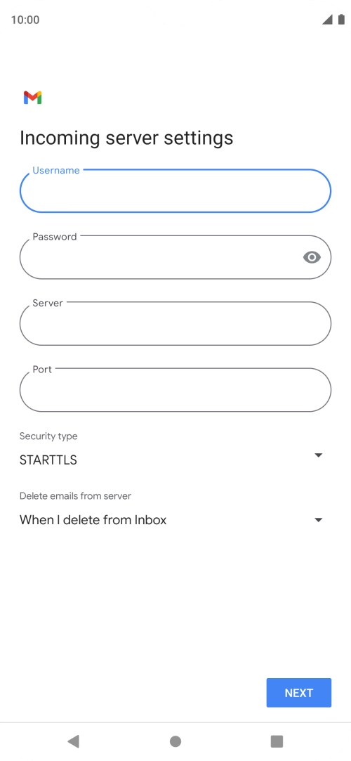 Press the field below 