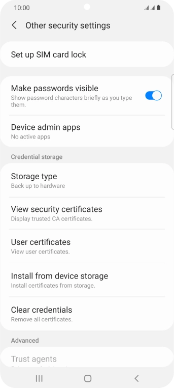 Press Set up SIM card lock.