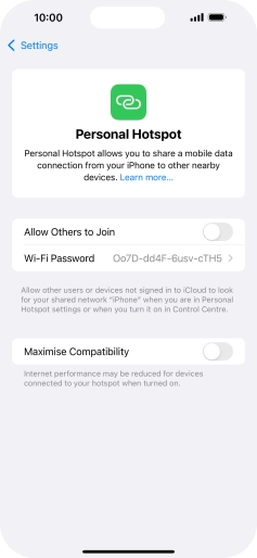 Press Wi-Fi Password and key in the required password.