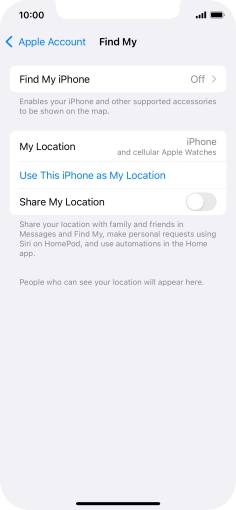 Press Find My iPhone.