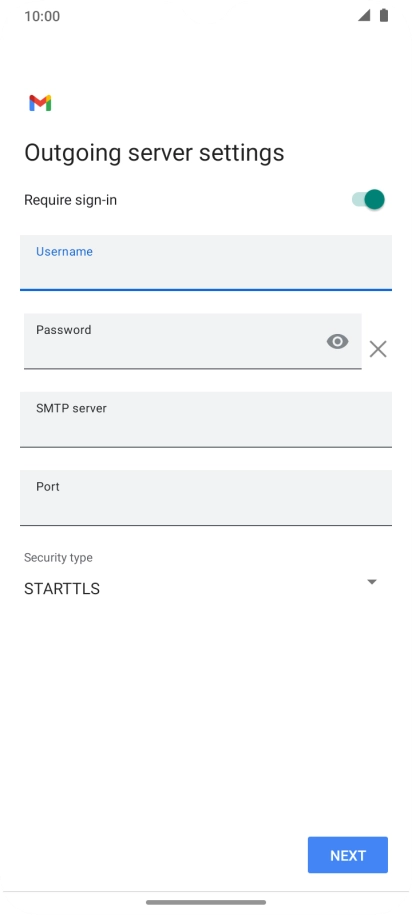 Press the field below 