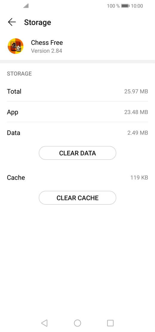 Press CLEAR CACHE.