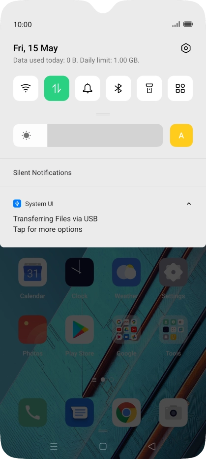 Press Tap for more options.