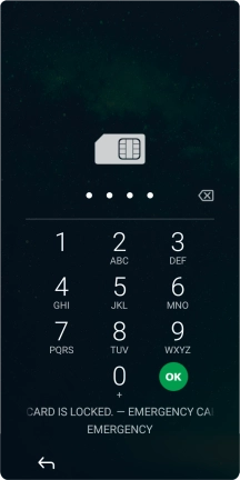 If you're asked to key in your PIN, do so and press OK. The default PIN is 1111.
