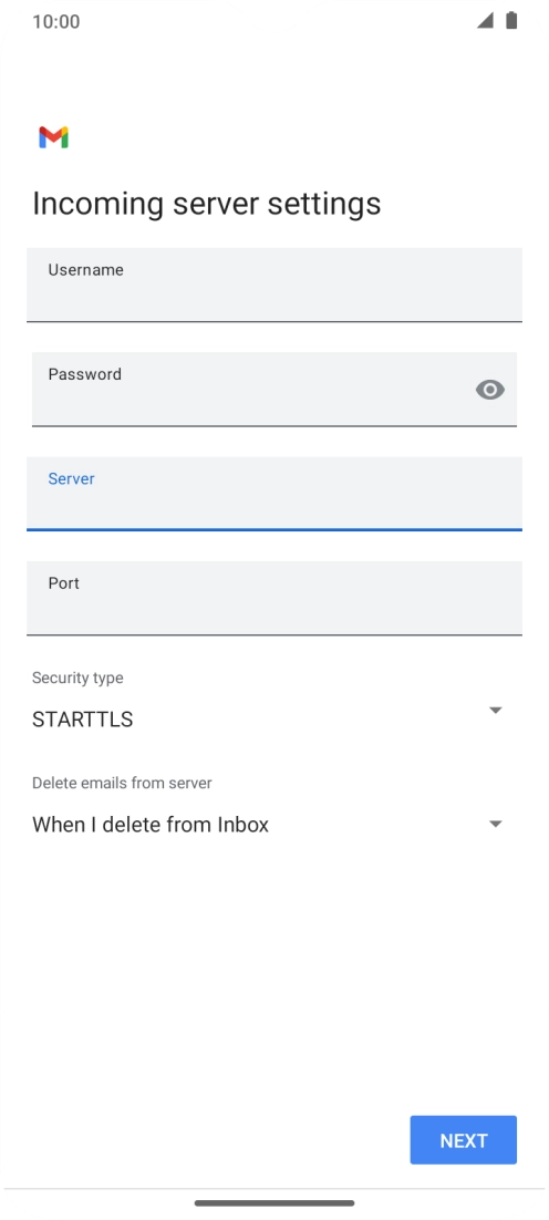 Press the field below 