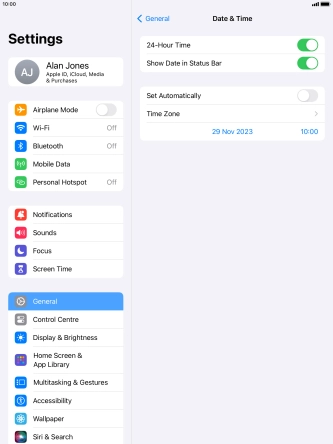 Press the indicator next to 