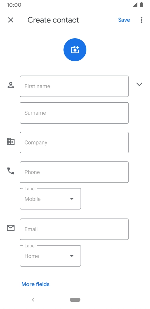 Press First name and key in the required first name.