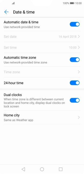 Press the Home key to return to the home screen.