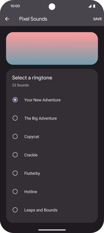 Press the required ring tones to hear them.