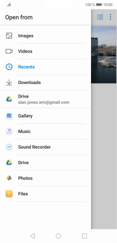 Press Images and go to the required folder.