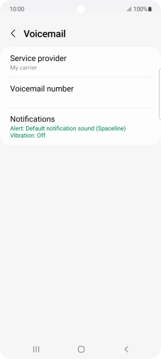 Press Voicemail number.