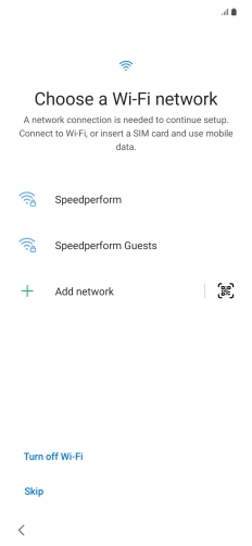 Press the required network.