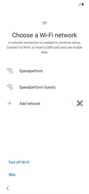 Press the required network.