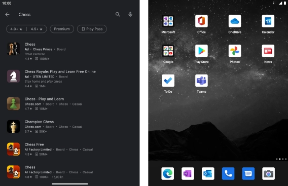 Press the required app.