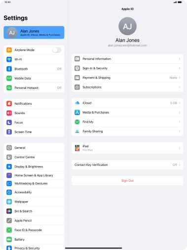 Slide your finger upwards starting from the bottom of the screen to return to the home screen.