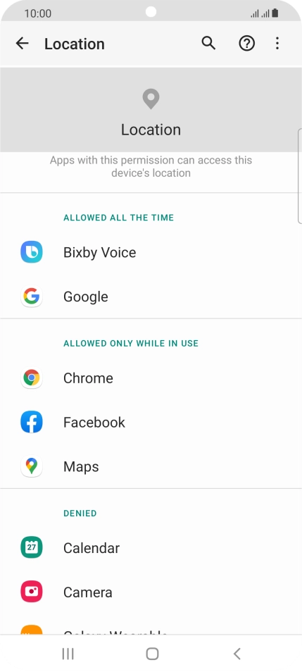 Press the required app.