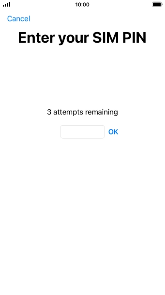 If your SIM is locked, key in your PIN and press OK. The default PIN is 1111.