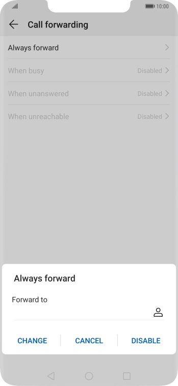 Press DISABLE.