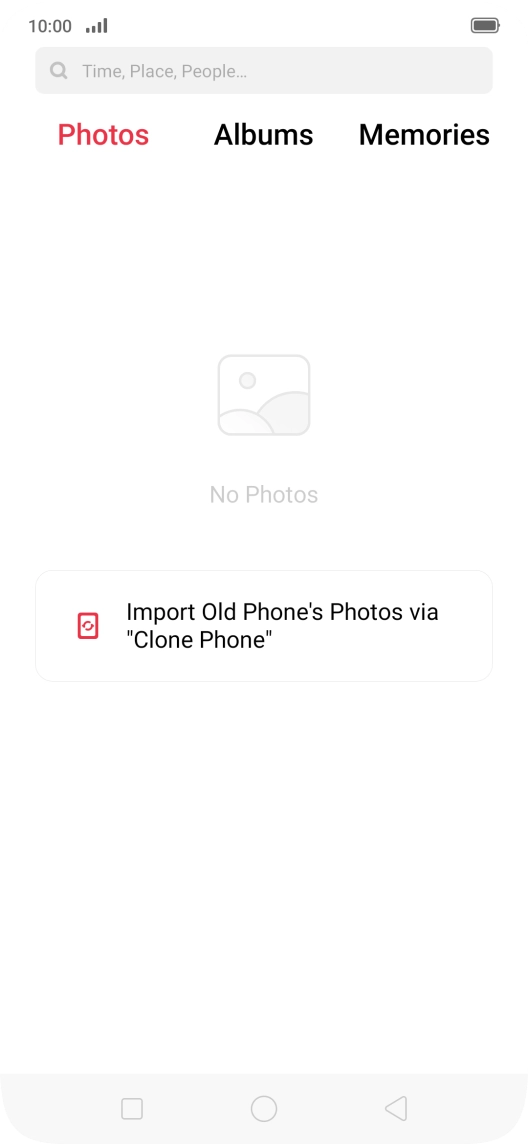 Press Albums and go to the required folder.