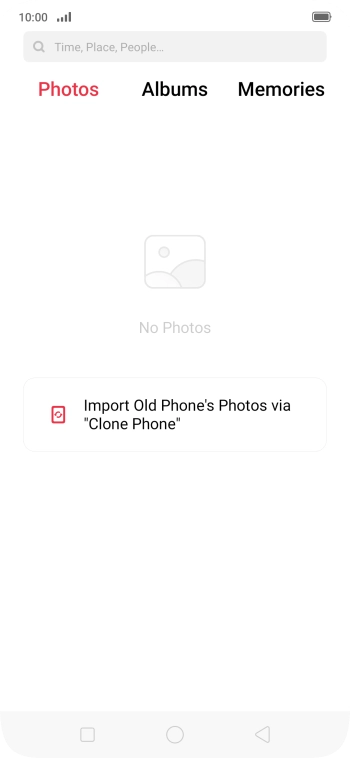Press Albums and go to the required folder.