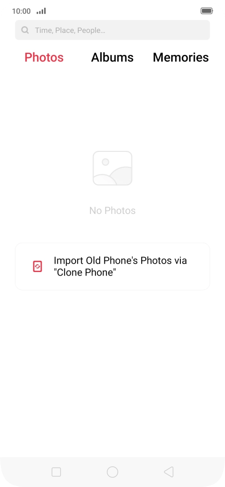 Press Albums and go to the required folder.