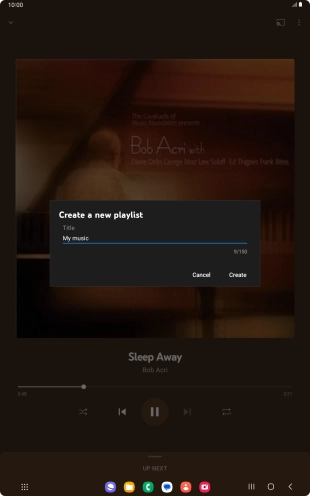 Key in a name for the playlist and press Create.
