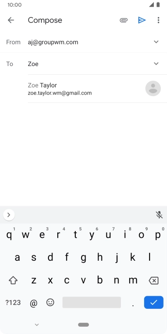 Press the required contact.