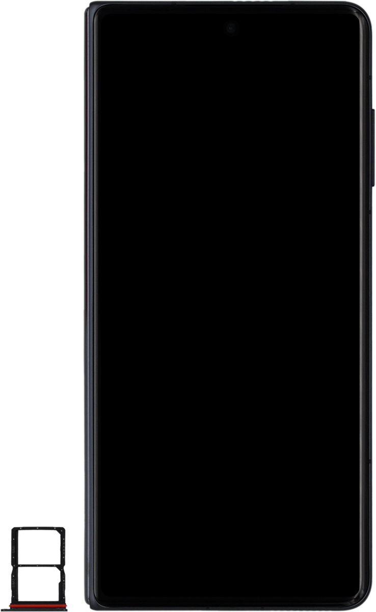 Turn your SIM so the angled corner of the SIM matches the angled corner of the first SIM holder and place your SIM in of the first the SIM holder.