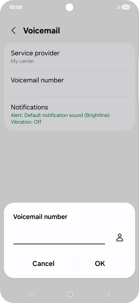 Key in +447953222222 and press OK.
