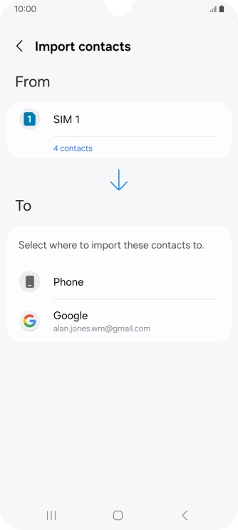 Press the required Google account.