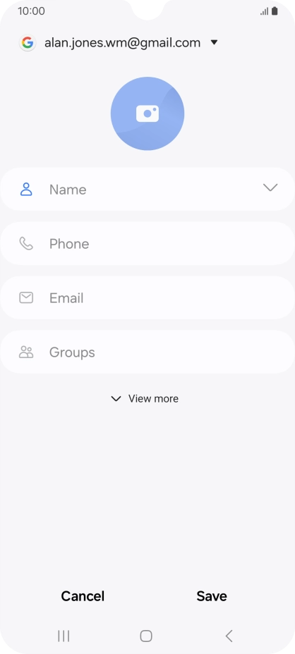 Press the address book drop down list.