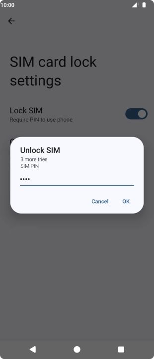 Key in your PIN and press OK. The default PIN is 1111.