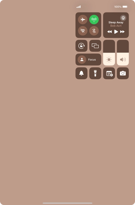 Press the flight mode icon to turn the function on or off.