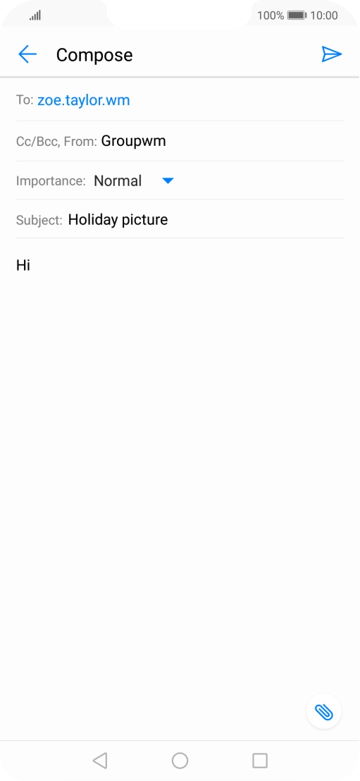 Press the attachment icon.