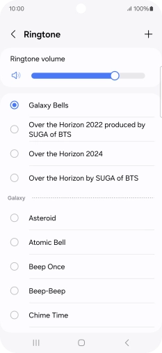 Press the required ring tones to hear them.
