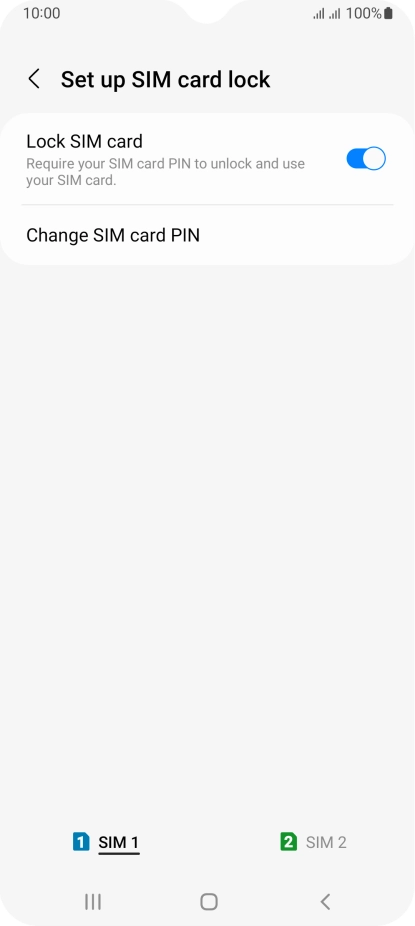 Press the required SIM.