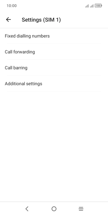 Press Call forwarding.