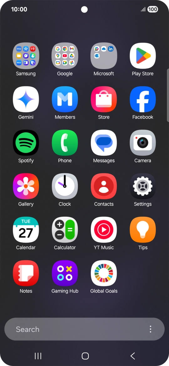Press Gallery and go to the required folder.