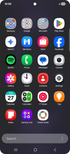 Open a supported app, e.g. Messages.