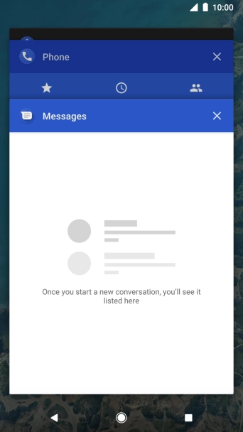 To end one running application, slide your finger right on the required application.