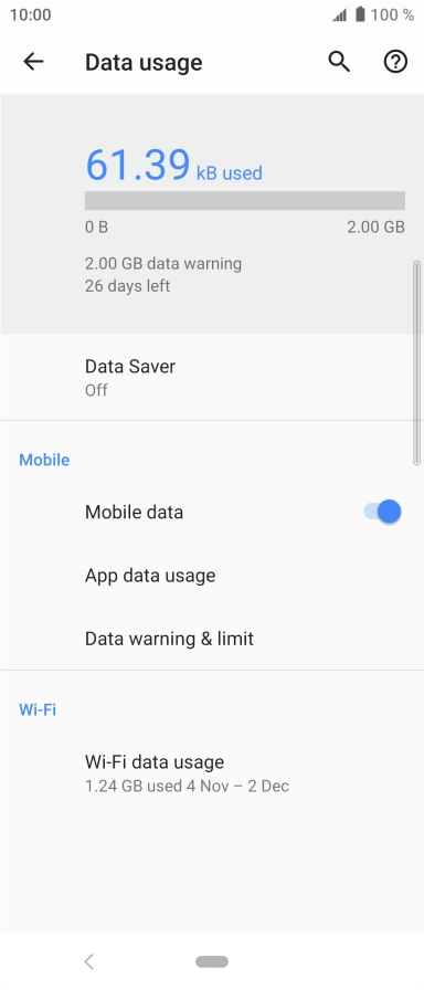 The total data usage is displayed.