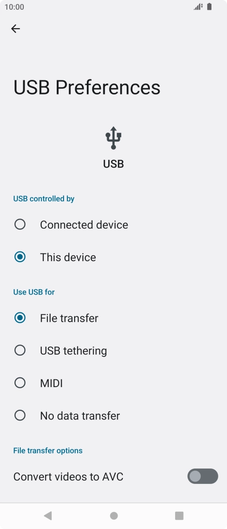 Press File transfer.