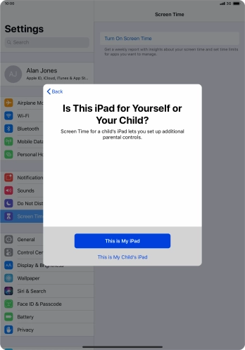 Press This is My iPad.
