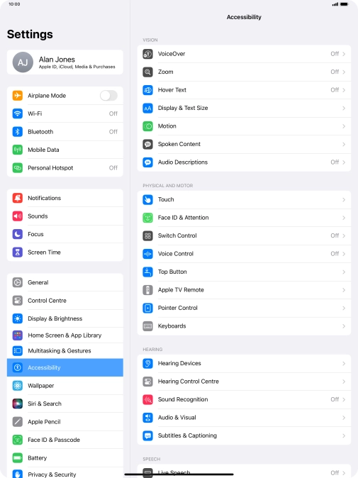 Press the required category below 