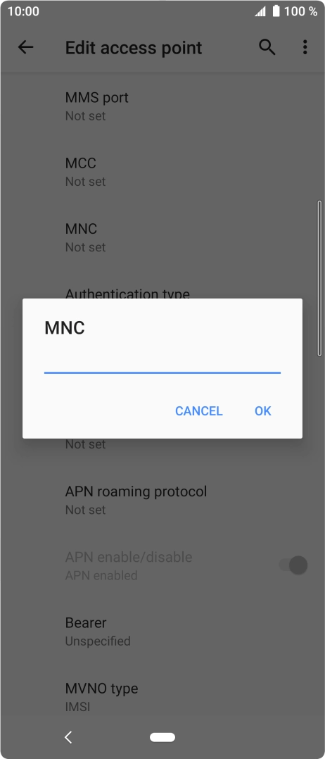 Key in 33 and press OK.