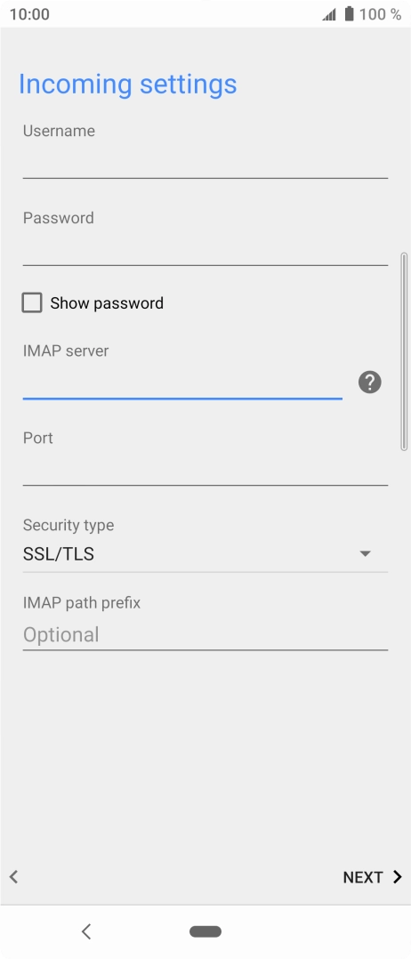 Press the field below 