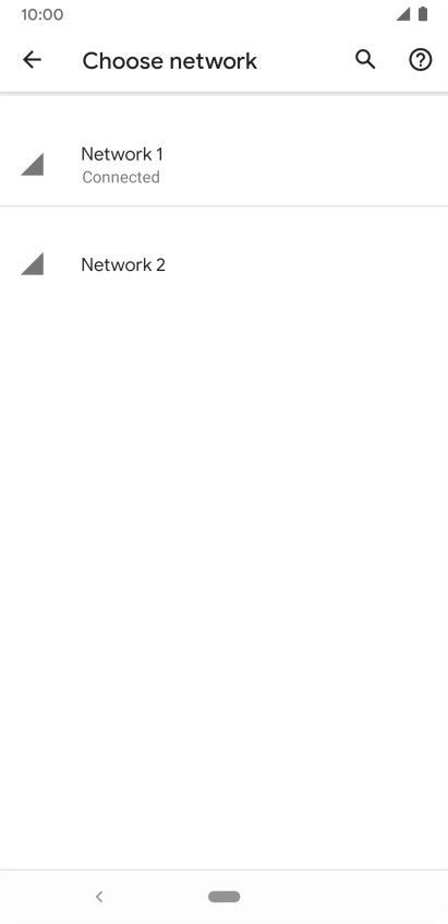Press the required network.