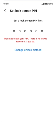 Press Change unlock method.