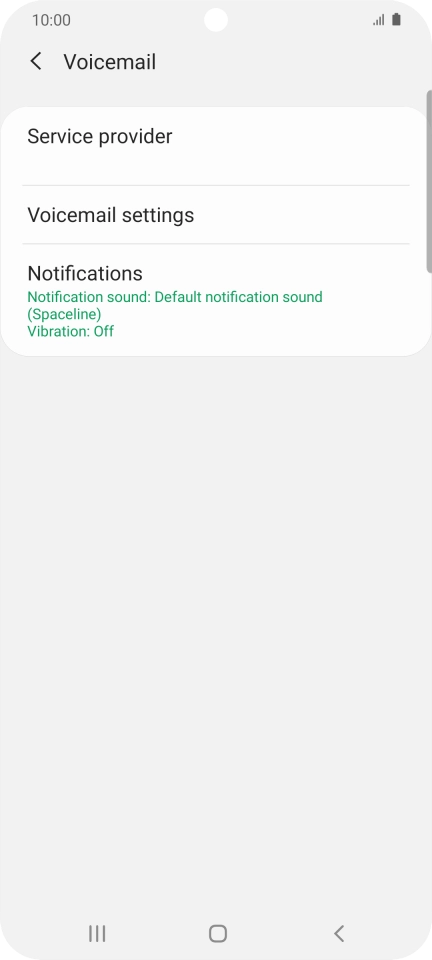 Press Voicemail settings.